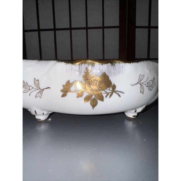 Eisenberg Polzellanfabrik Kalk G M.b.H. Porcelain Handled Candy Bowl 8099 Antiqu - Picture 16 of 16